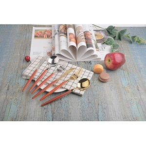 304 Stainless Steel Gold Royal cutipol cutlery pink and Gold Plated cutlery Set