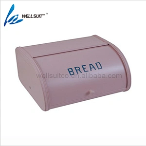 Colorful stainless steel large bread box for kitchen counter
