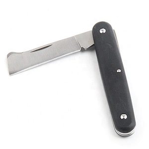 Black Color Wood Handle Stainless Steel Folding Knife for grafting trees
