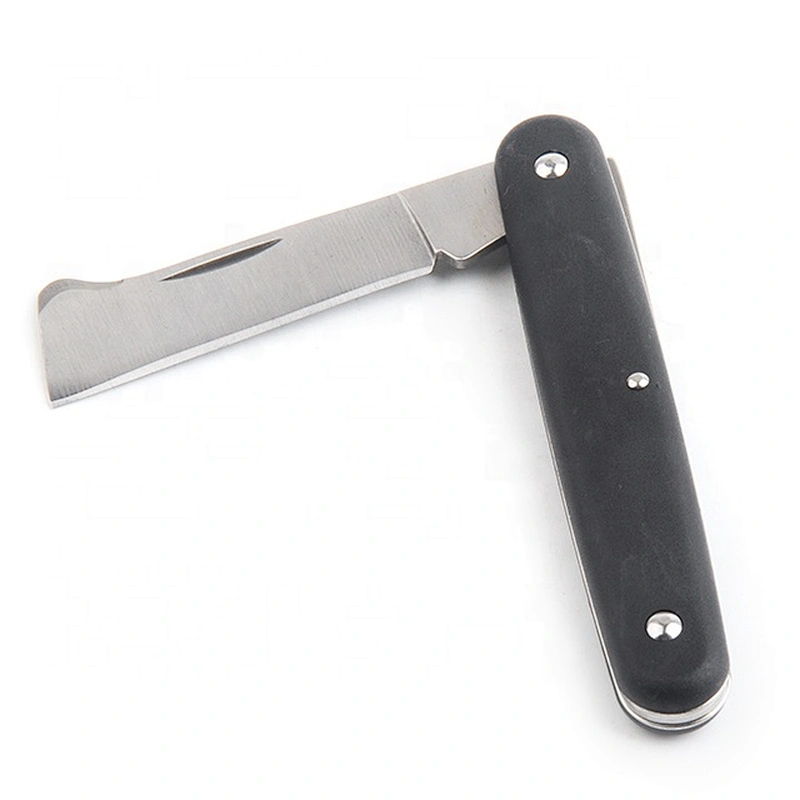 Black Color Wood Handle Stainless Steel Folding Knife for grafting trees