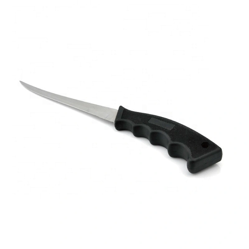 Soft Handle Stainless Steel Blade Outdoor Camping Filet Knife With PP Sheath