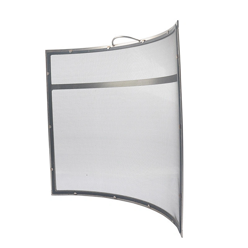 Black metal Iron Fireplace Screen Guard Fence Accessories Steel Spark Guard Mesh Cover