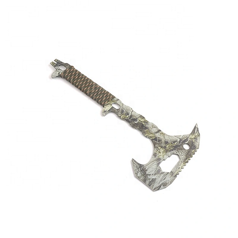Customized Pattern Design Stainless Steel Hatchet Axe with Paracord handle for outdoor