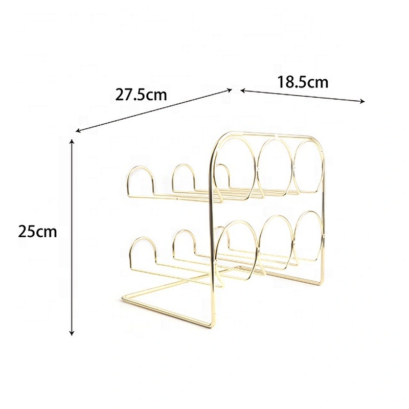 Brass chrome plated wine holder stackable metal wine rack with 6 bottles