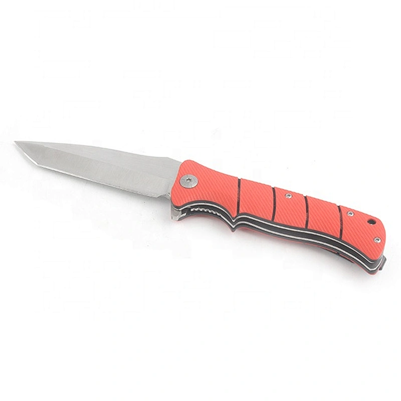 Customized Color G10 Handle Stainless Steel  Blade Folding Pocket Survival Knife with Belt Clip