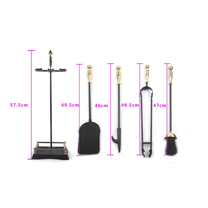 Traditional Free Standing outdoor fireplace 4pcs  Stainless Steel Fireplace tool set