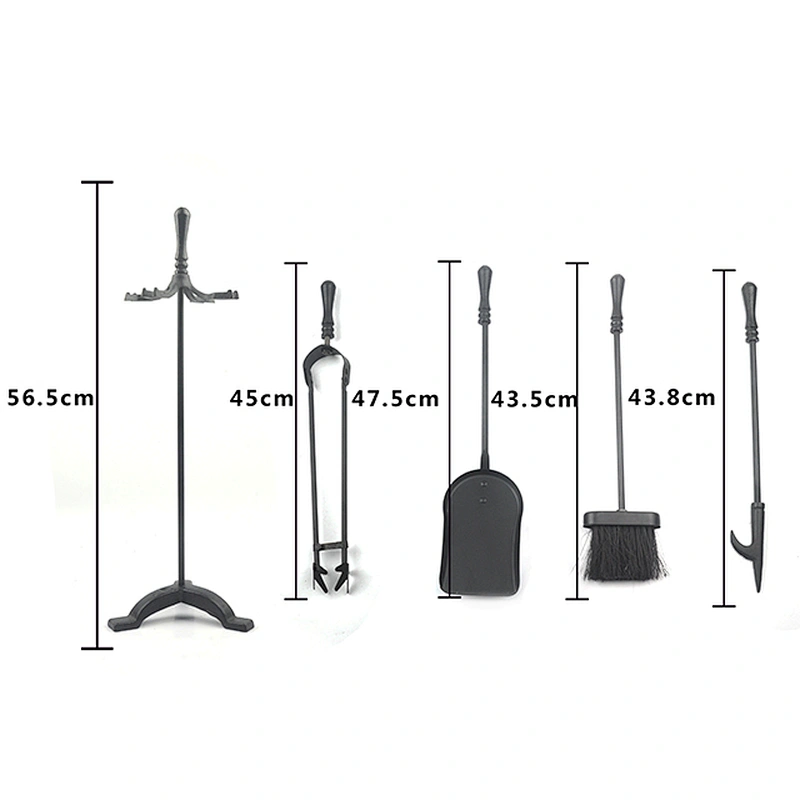 New Indoor Outdoor Accessories Cast Iron Metal Fireplace Tool  Set