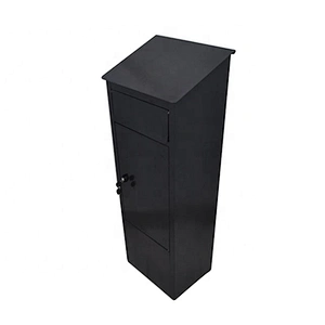 Free standing cast iron modern metal locking large mail box