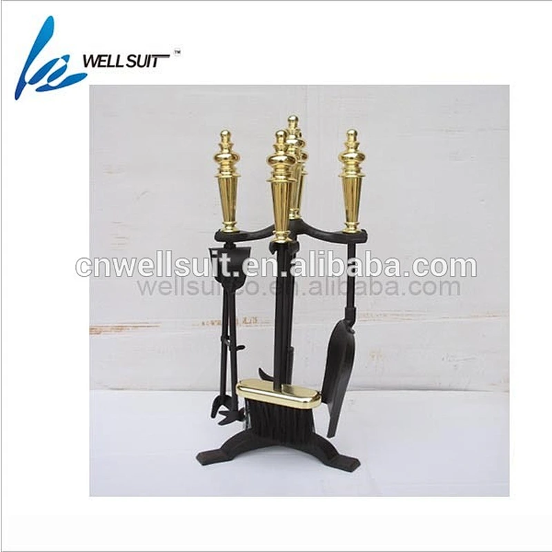 Hot selling fireplace accessory 5 in 1 outdoor indoor fireplace tool set