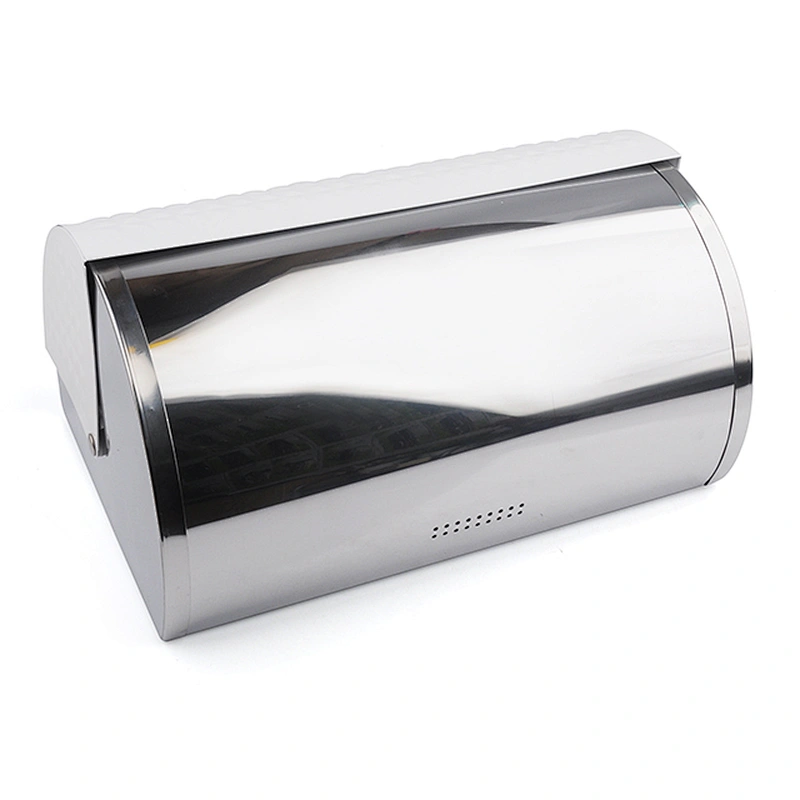 Modern household metal bread box