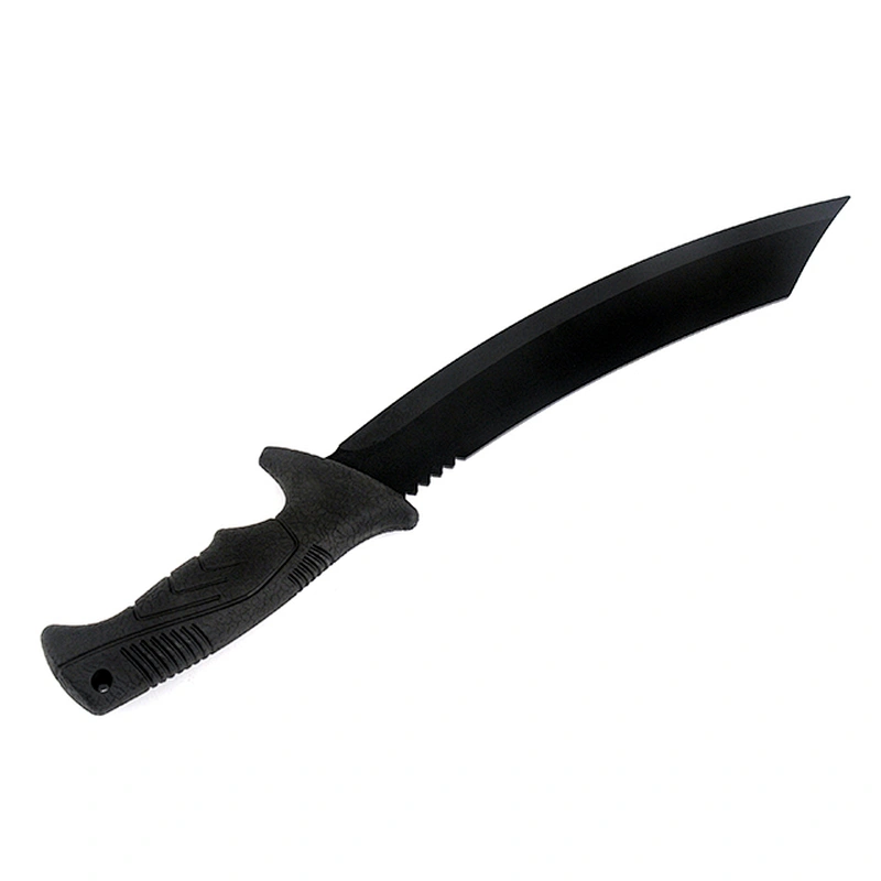 Machete Stainless Steel Nigrescence Survival Outdoor Black Hunting Machete with TPR Handle