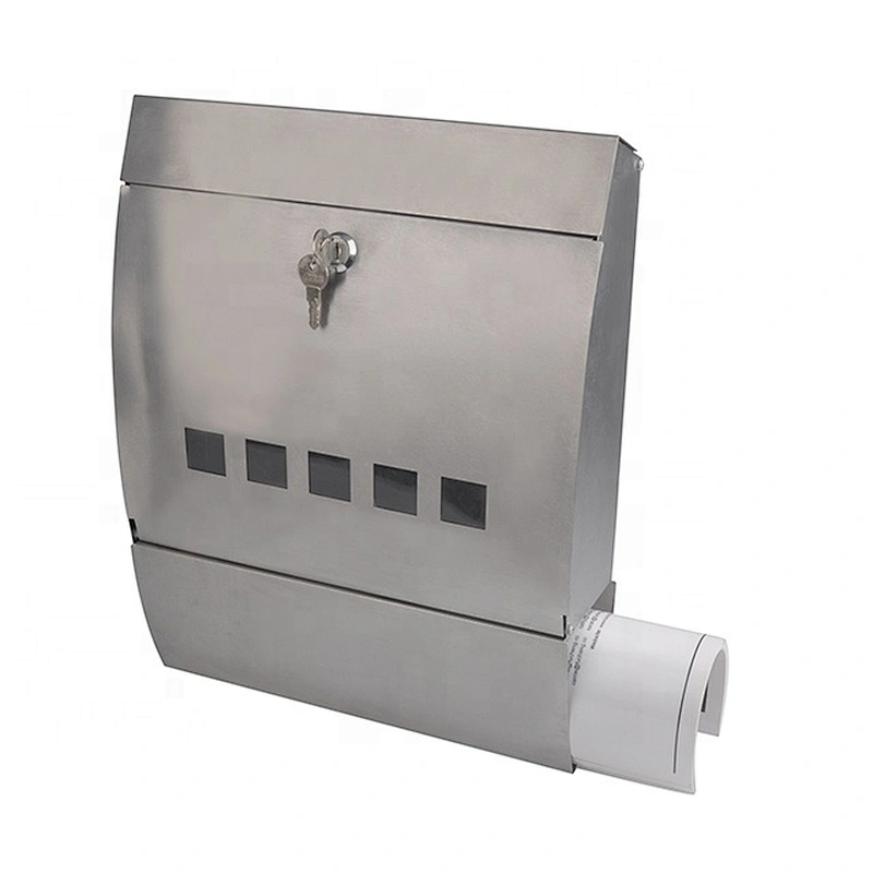 wall mount water prooof key lock for mailbox outdoor stainless steel mail box