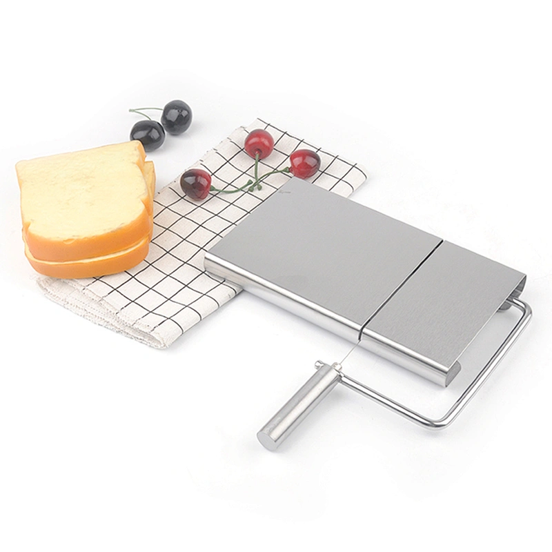 New Creative Kitchen Gadget Butter Cutting Plate Custom Stainless Steel Food Cheese Slicer Cheese Wire Cutter