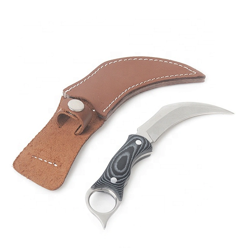 CS Shape Stainless Steel Blade  Pocket Knife with Micarta handle