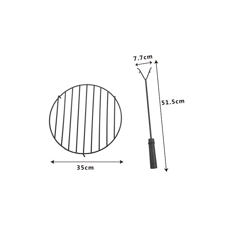 Outdoor fire pit Decorative iron brazier for barbecue