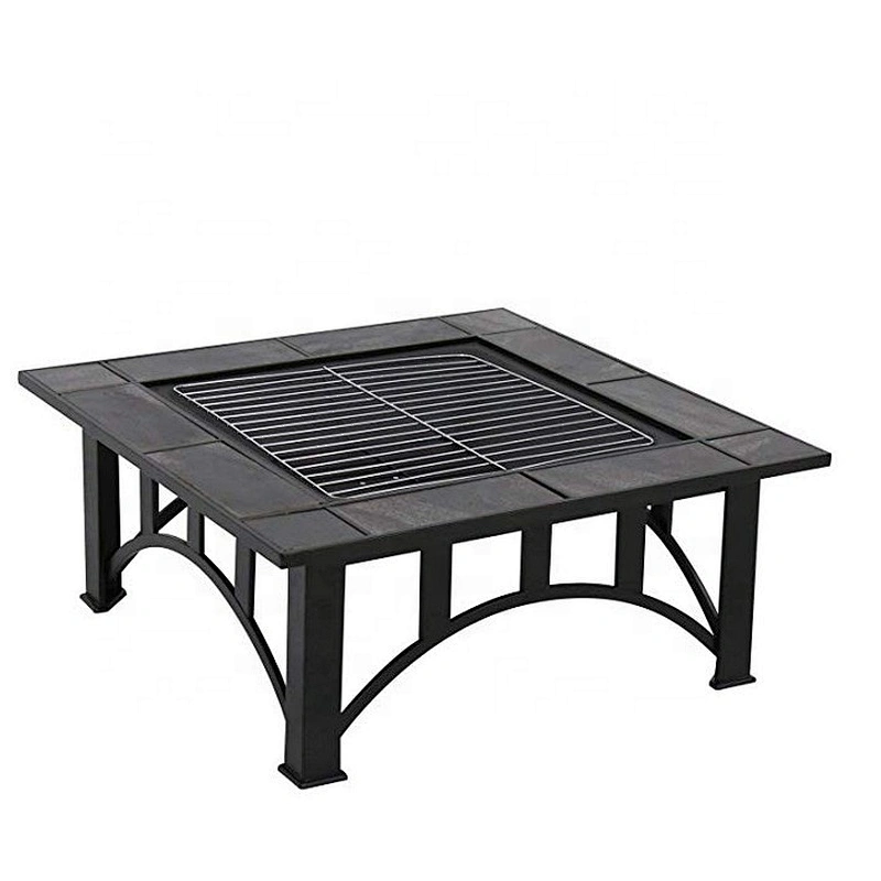 metal iron cast outdoor dome square BBQ  fire pit with 4 legs