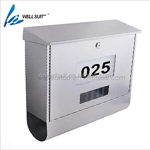 American Germany colorful powder coating mailbox with lock and water proof visible mailbox