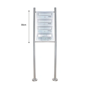 Wrought Stainless Steel Free Standing Residential Mailboxes With Posts