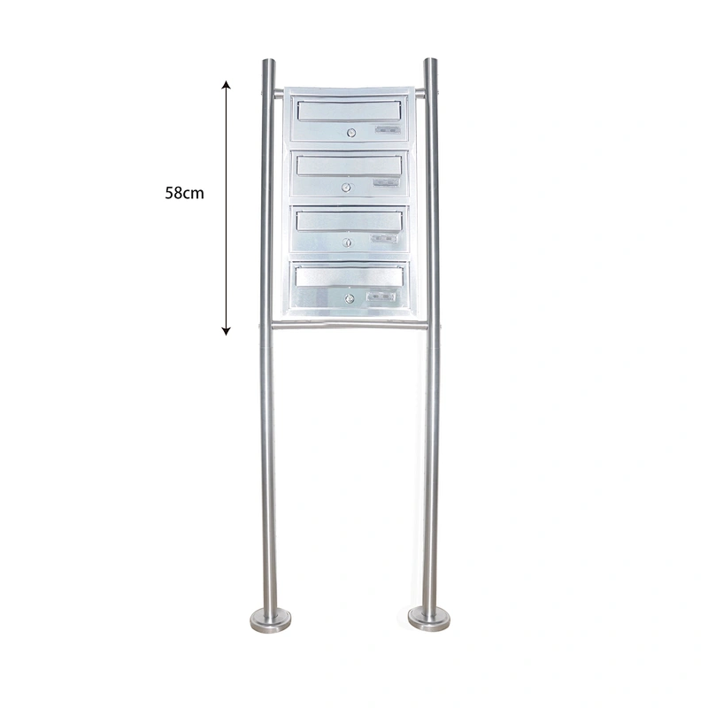 Wrought Stainless Steel Free Standing Residential Mailboxes With Posts