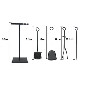 Durable fireplace  accessories wholesale color coating  fireplace tools 4pcs set for outdoor