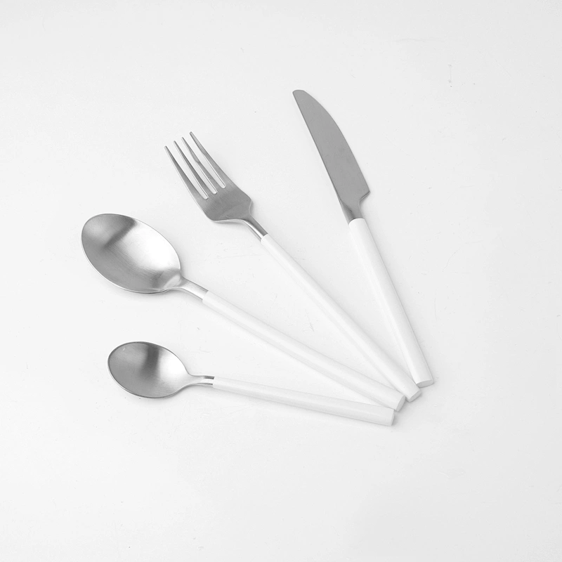 Amazon Hot Sale Shiny Polishing Stainless 18/10 Cutlery Set Black Handle