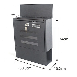 Modern Lockable Metal Mailbox Commercial Rural Home Decorative Mailboxes for sale