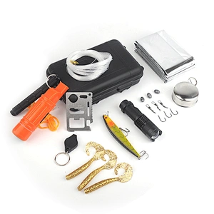 New professional multi purpose outdoor survival fishing kit with carry box