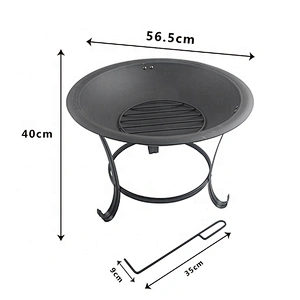 Steel outdoor garden round camping fire pit fire basket