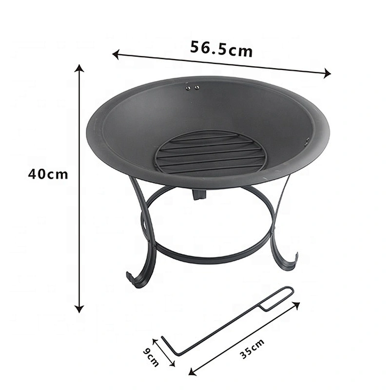 Steel outdoor garden round camping fire pit fire basket