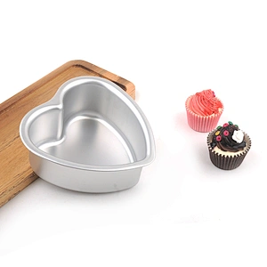 Aluminium cake bread oven baking pan aluminum bakery trays,heart-shaped aluminium bakeware
