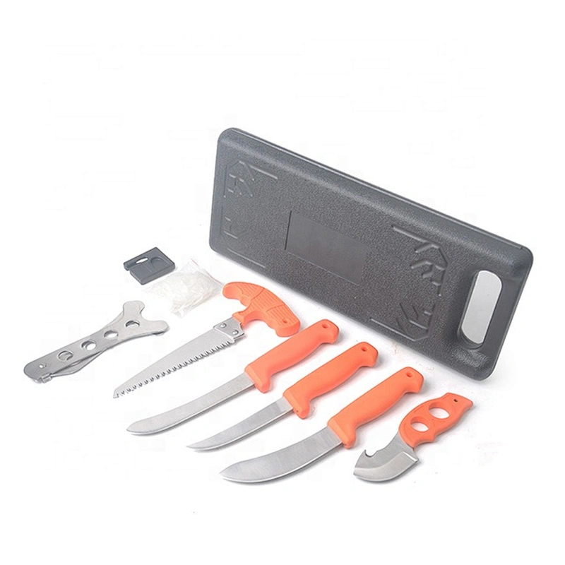 8 pcs Outdoor Camping Hunting Fishing  Mulit Tools Knife Set with Carry Case
