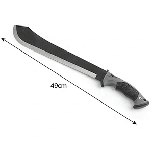 High Quality Black Coating Stainless Steel  Outdoor Survival Knife Machete With Sheath