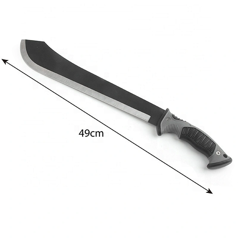 High Quality Black Coating Stainless Steel  Outdoor Survival Knife Machete With Sheath