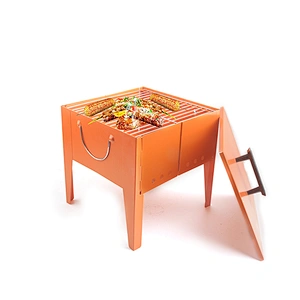 portable charcoal barbecue bbq grill as camping stove outdoor