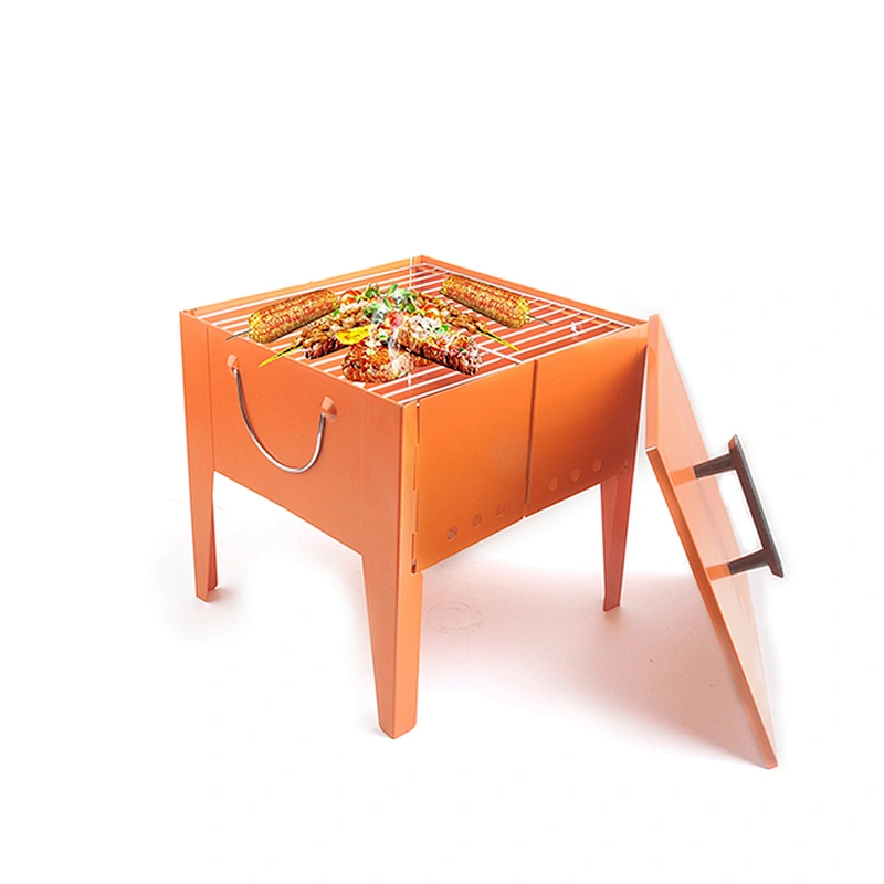 portable charcoal barbecue bbq grill as camping stove outdoor
