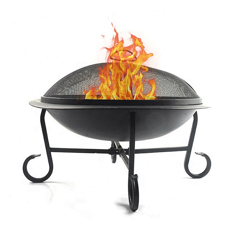 Metal camping fire bowl iron steel outdoor fire basket