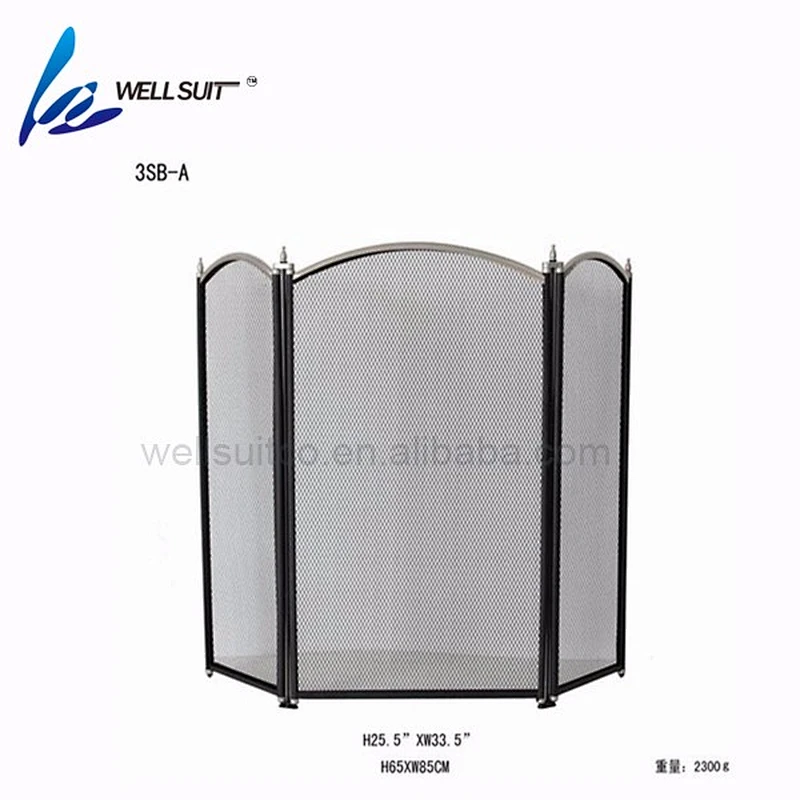 Good price fireplace screen fire screen With Black Powder Coating for fireproof
