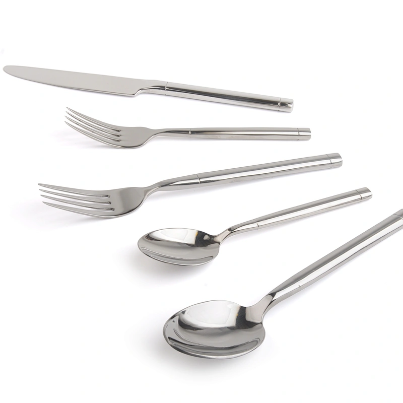 Western French Style Luxury Cutlery Set, Mirror polish Fork Knife Sets Hotel Restaurant Cutlery ser, Rose Gold Black Flatware