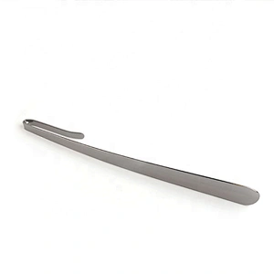 Stainless steel hotel shoe horn 42cm customized metal shoehorn with comfort grip