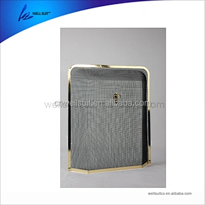 3-Panel Arch Screen with Double Bar for Fireplace tools fireplace accessory fireplace chain screen