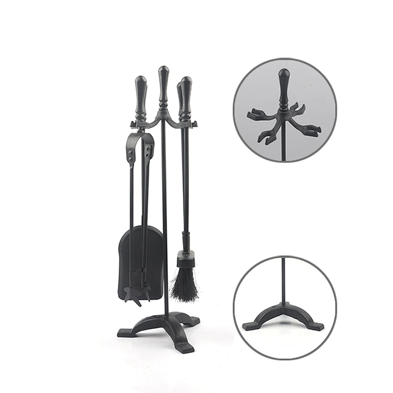 New Indoor Outdoor Accessories Cast Iron Metal Fireplace Tool  Set