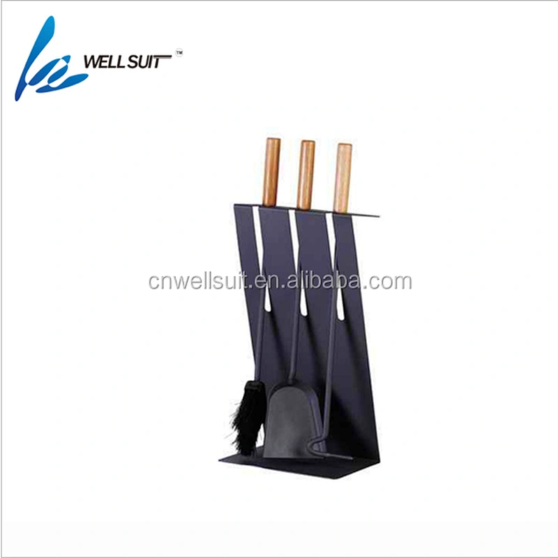 High Quality Wooden Rustic indoor outdoor iron Fireplace Tool set