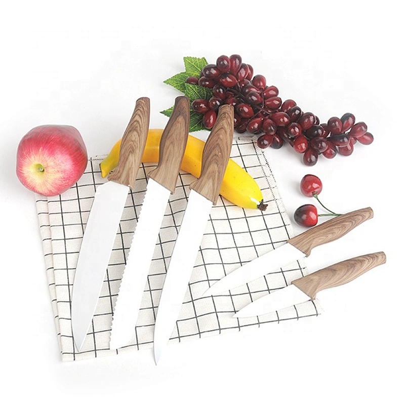 5pcs Stainless Steel fruit bread High Quality Sharp kitchen knife set with PP handle