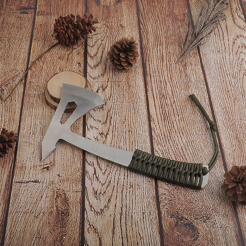 Multi Function Stainless Steel Survival Axe Hatchet with Paracord Handle