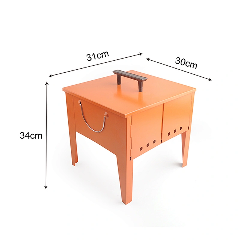 portable charcoal barbecue bbq grill as camping stove outdoor