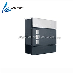 Locking Mailbox Modern Galvanized Steel Mailbox Lockable Post Mailbox Letterbox gray
