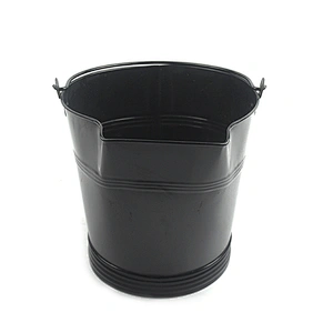 Fireplace accessories Black iron black ash bucket with lip for fireplace tool