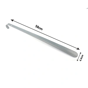 Hot Selling Custom Laser Logo Metal Long Handle Shoe Horn