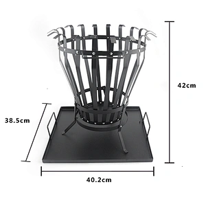 New design best quality outdoor iron fire basket