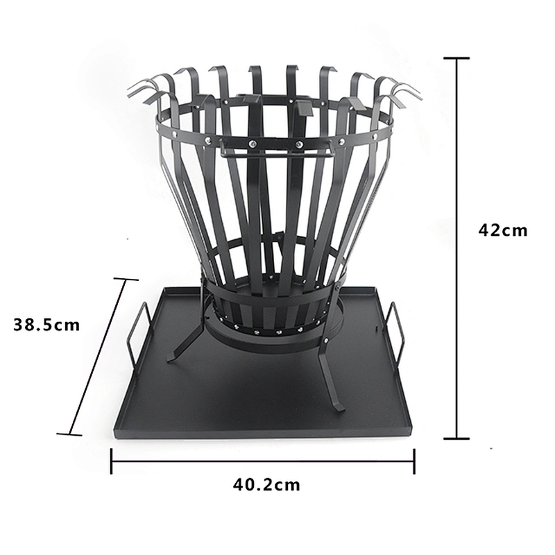 New design best quality outdoor iron fire basket